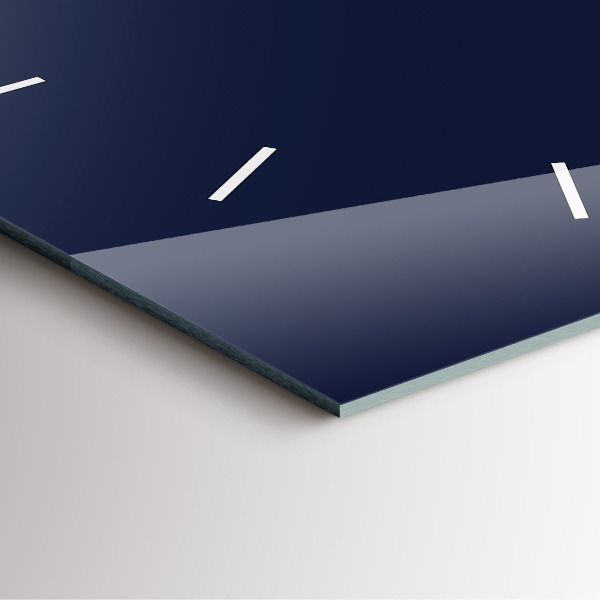 Čtvercové nástěnné hodiny Tmavě modrá