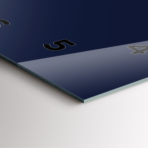 Čtvercové nástěnné hodiny Tmavě modrá