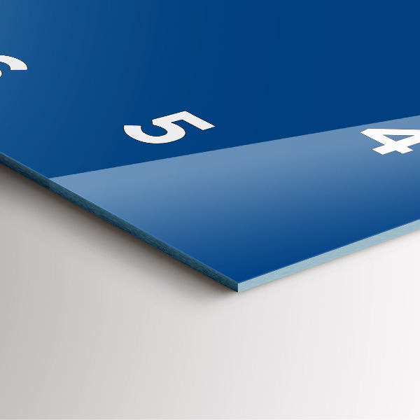 Čtvercové nástěnné hodiny Modrá