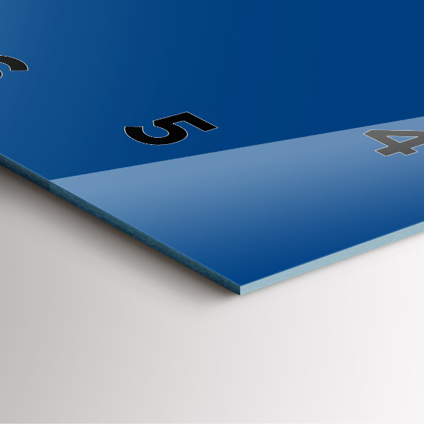 Čtvercové nástěnné hodiny Modrá