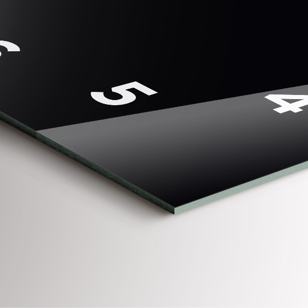 Čtvercové nástěnné hodiny Černá