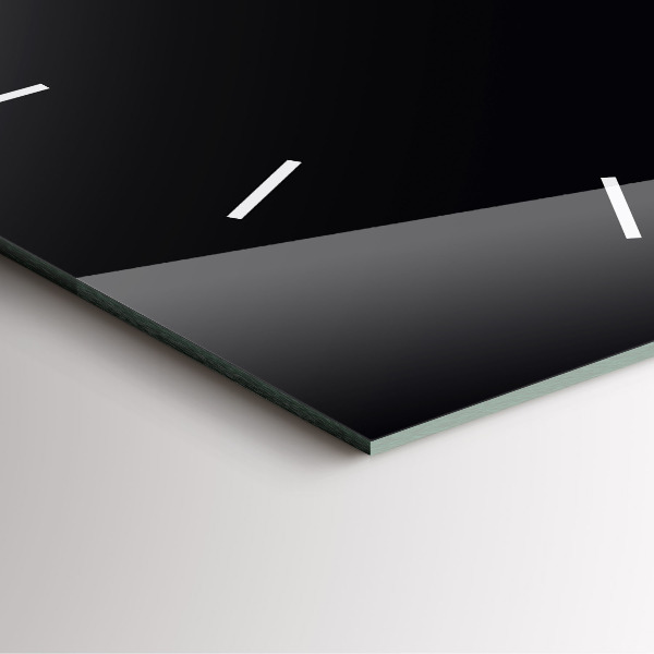 Čtvercové nástěnné hodiny Černá