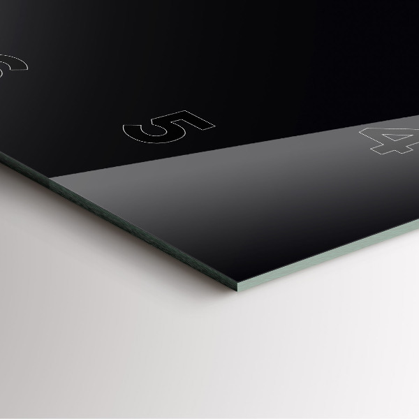 Čtvercové nástěnné hodiny Černá