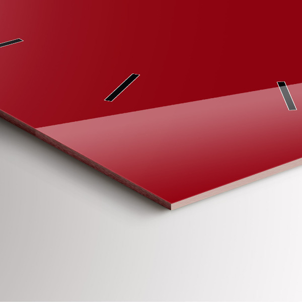 Čtvercové nástěnné hodiny Červená