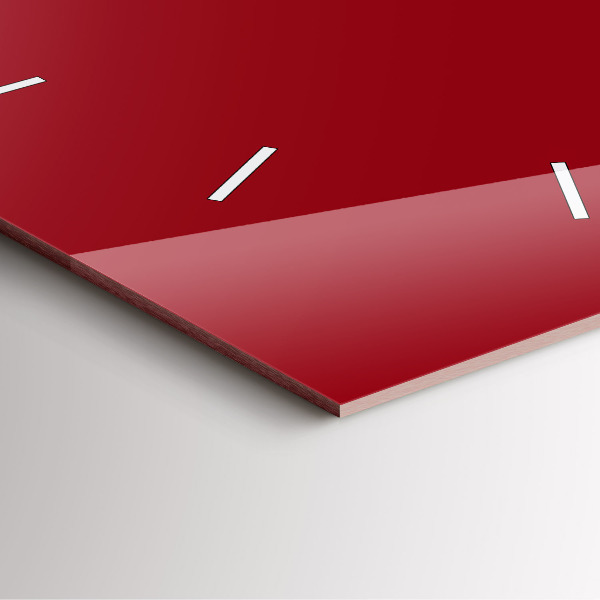 Čtvercové nástěnné hodiny Červená