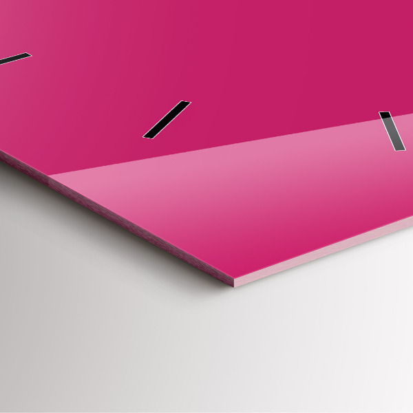 Čtvercové nástěnné hodiny Růžová