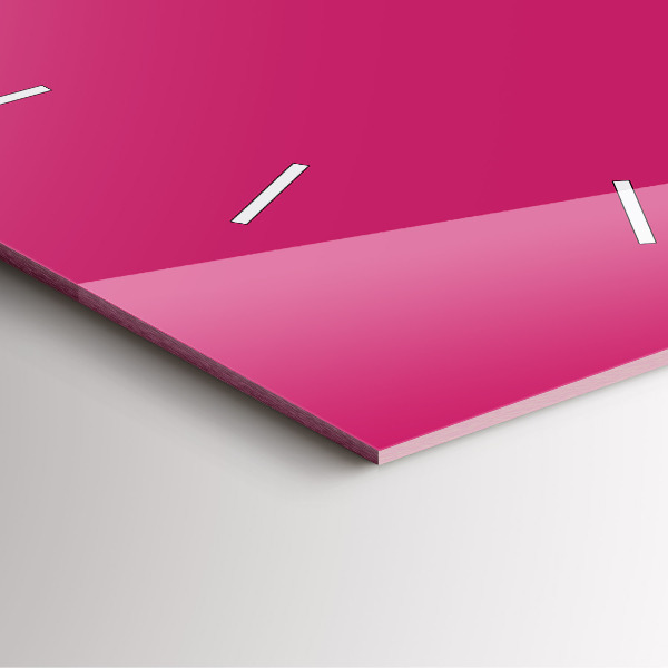 Čtvercové nástěnné hodiny Růžová