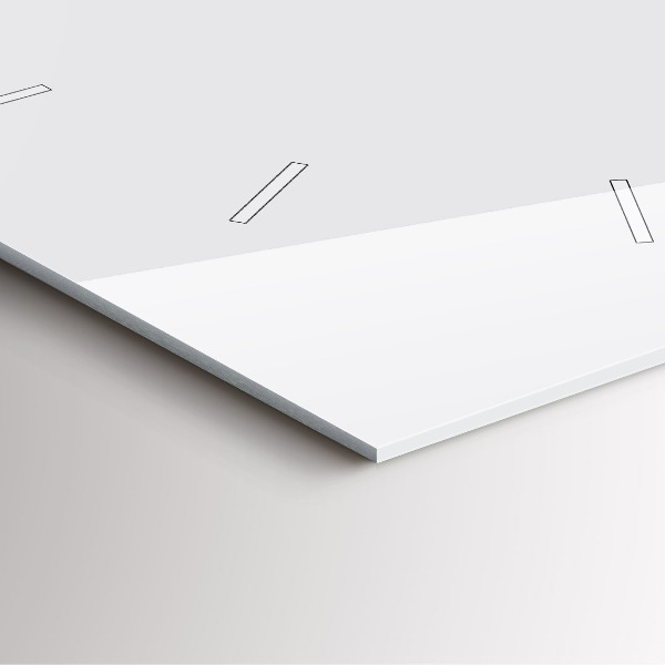 Čtvercové nástěnné hodiny Bílá