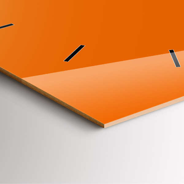 Čtvercové nástěnné hodiny Oranžová