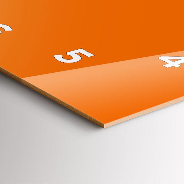 Čtvercové nástěnné hodiny Oranžová