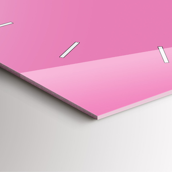 Čtvercové nástěnné hodiny Růžová