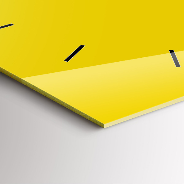 Čtvercové nástěnné hodiny Žlutá