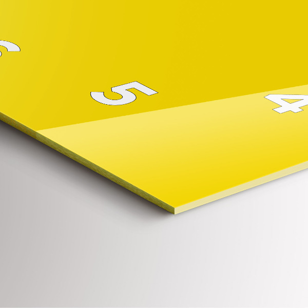 Čtvercové nástěnné hodiny Žlutá