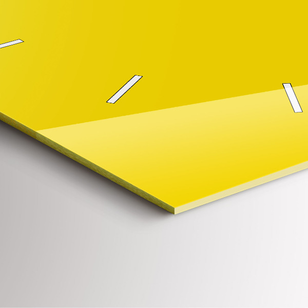 Čtvercové nástěnné hodiny Žlutá