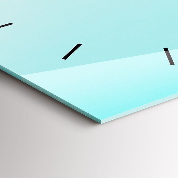 Skleněné hodiny čtvercové Zelené palmy