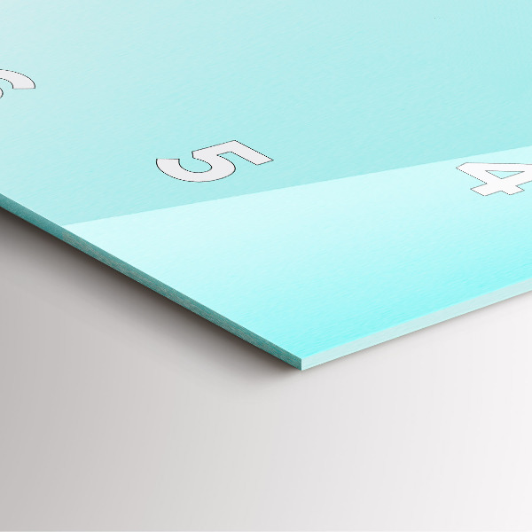 Skleněné hodiny čtvercové Zelené palmy