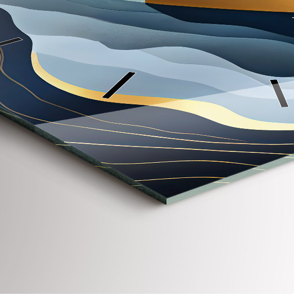 Čtvercové nástěnné hodiny Abstraktní hory