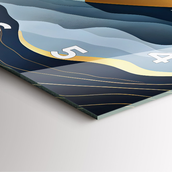 Čtvercové nástěnné hodiny Abstraktní hory