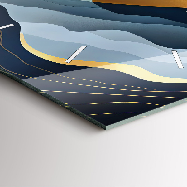 Čtvercové nástěnné hodiny Abstraktní hory