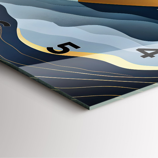 Čtvercové nástěnné hodiny Abstraktní hory