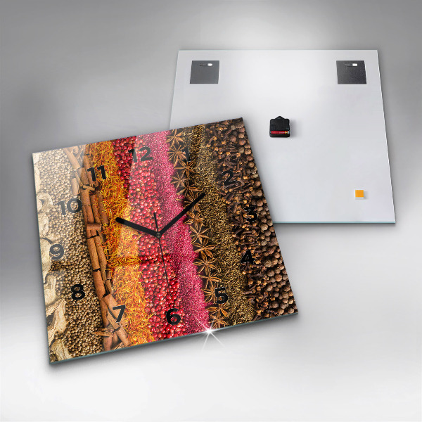 Čtvercové nástěnné hodiny Řady koření