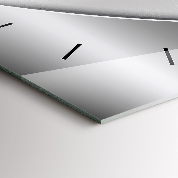 Čtvercové nástěnné hodiny Stříbrný vzor