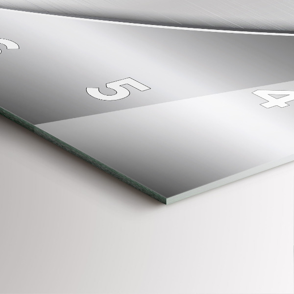 Čtvercové nástěnné hodiny Stříbrný vzor