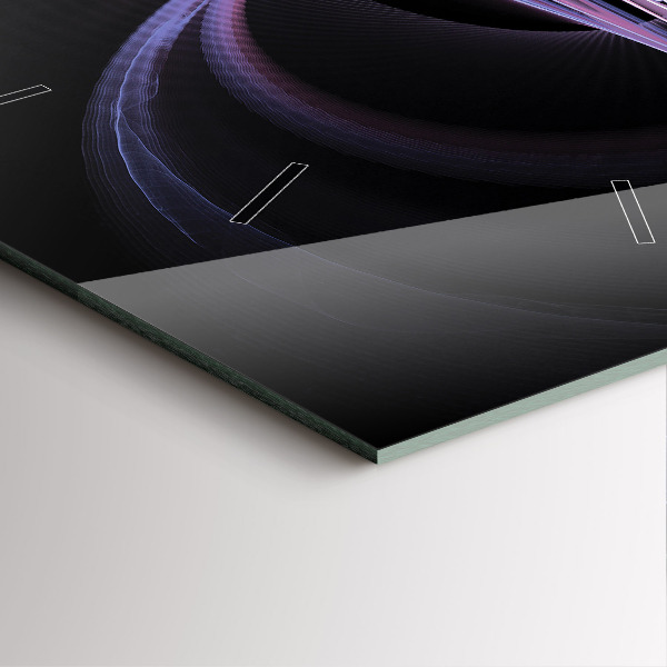 Čtvercové nástěnné hodiny Fialová abstrakce