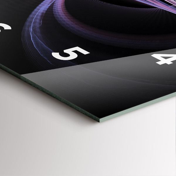 Čtvercové nástěnné hodiny Fialová abstrakce