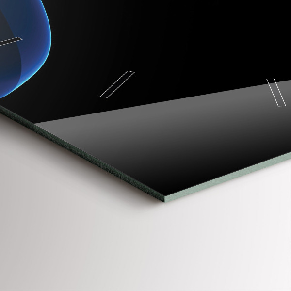 Čtvercové nástěnné hodiny Modré linie