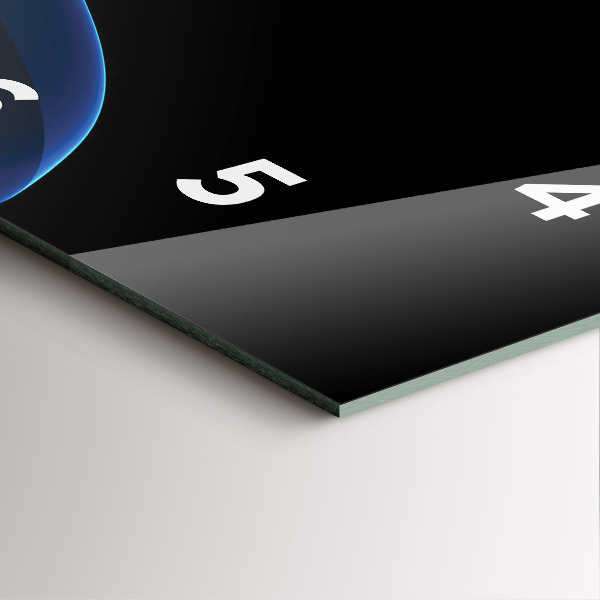 Čtvercové nástěnné hodiny Modré linie