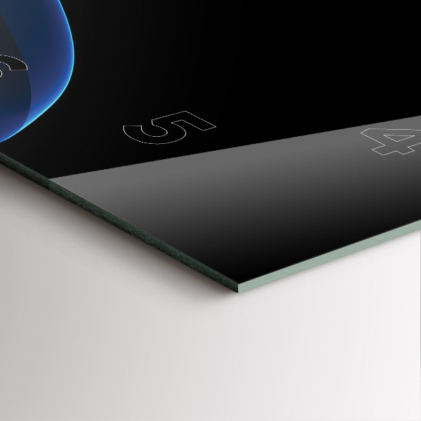 Čtvercové nástěnné hodiny Modré linie