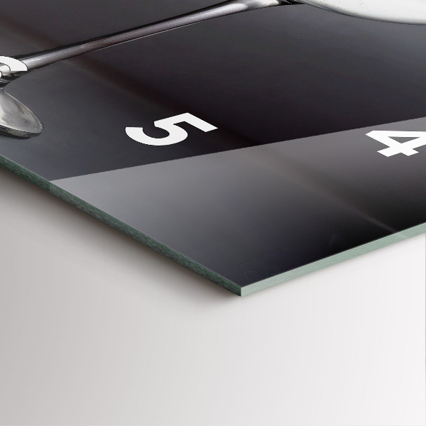 Čtvercové nástěnné hodiny Sklenice na víno