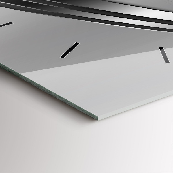 Čtvercové nástěnné hodiny Stříbrné linie