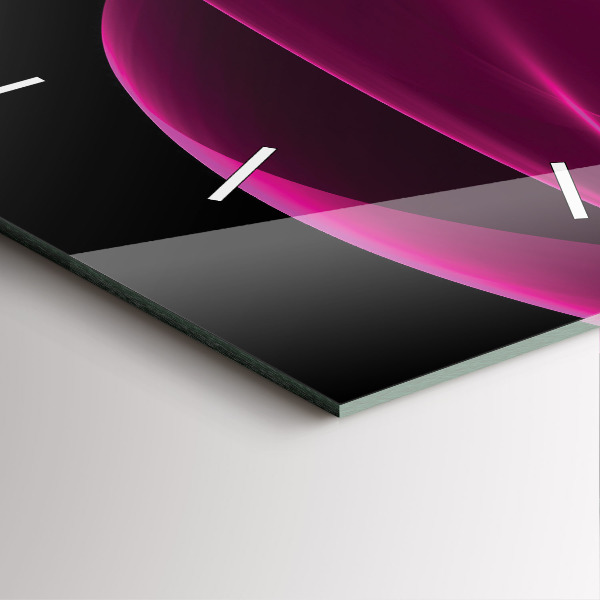 Čtvercové nástěnné hodiny Růžová abstrakce