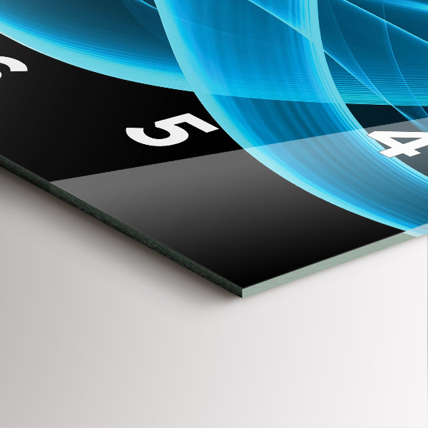 Čtvercové nástěnné hodiny Modrá abstrakce