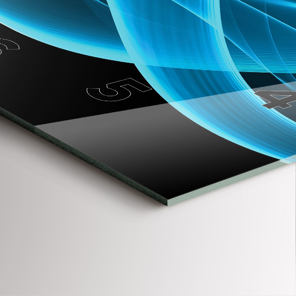 Čtvercové nástěnné hodiny Modrá abstrakce