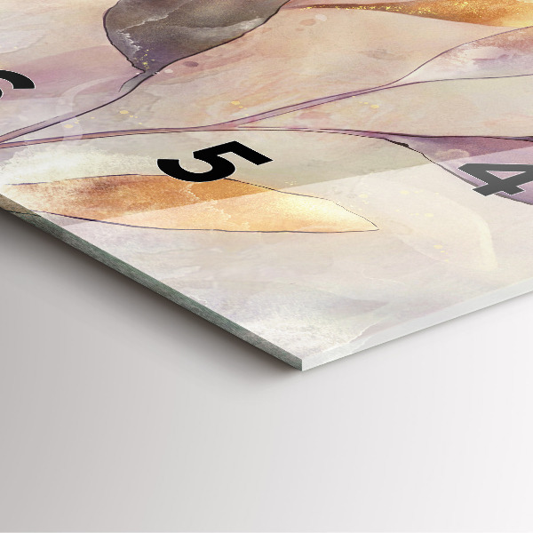 Čtvercové nástěnné hodiny Abstraktní boho listy