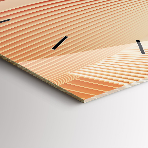 Čtvercové nástěnné hodiny Abstraktní vlnový vzor