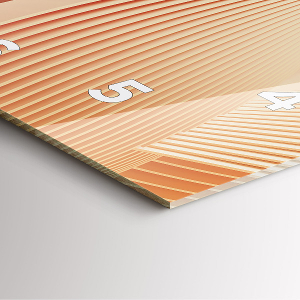 Čtvercové nástěnné hodiny Abstraktní vlnový vzor