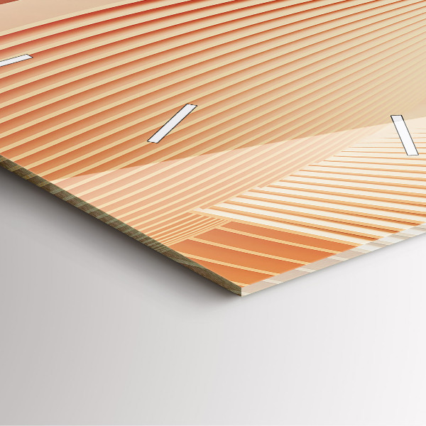 Čtvercové nástěnné hodiny Abstraktní vlnový vzor