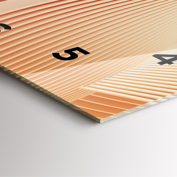 Čtvercové nástěnné hodiny Abstraktní vlnový vzor