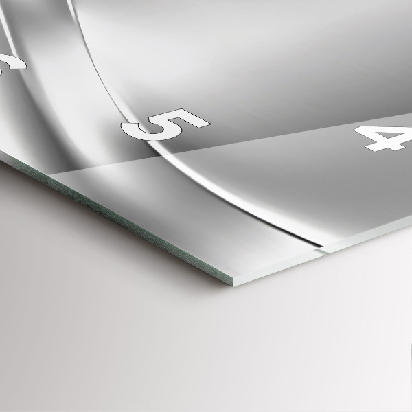 Čtvercové nástěnné hodiny Stříbrná abstrakce