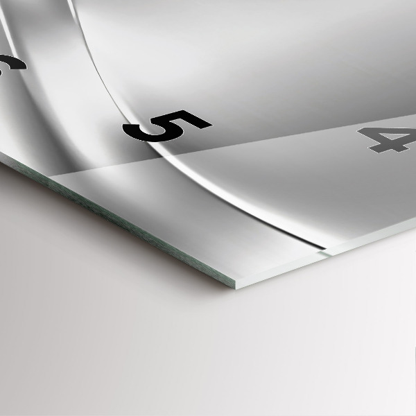 Čtvercové nástěnné hodiny Stříbrná abstrakce