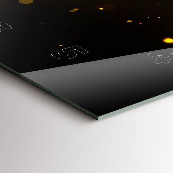 Čtvercové nástěnné hodiny Zlatý pyl