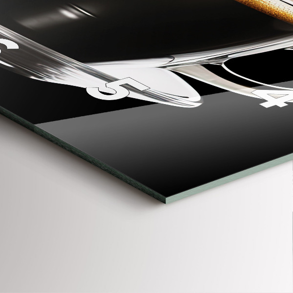 Čtvercové nástěnné hodiny Černá káva