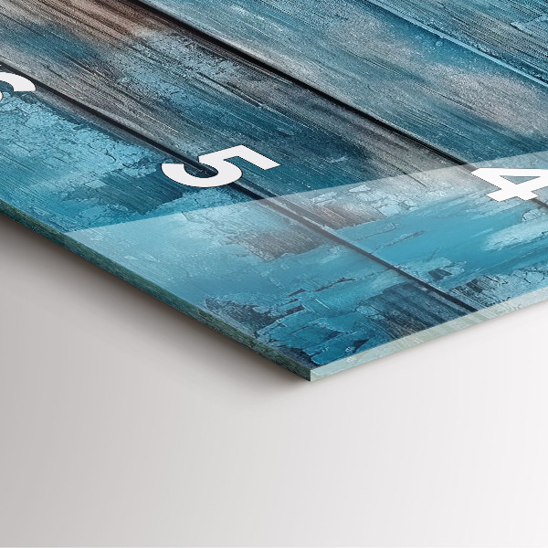 Čtvercové nástěnné hodiny Modré desky