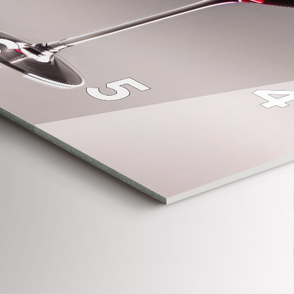 Čtvercové nástěnné hodiny Lampa s červeným vínem