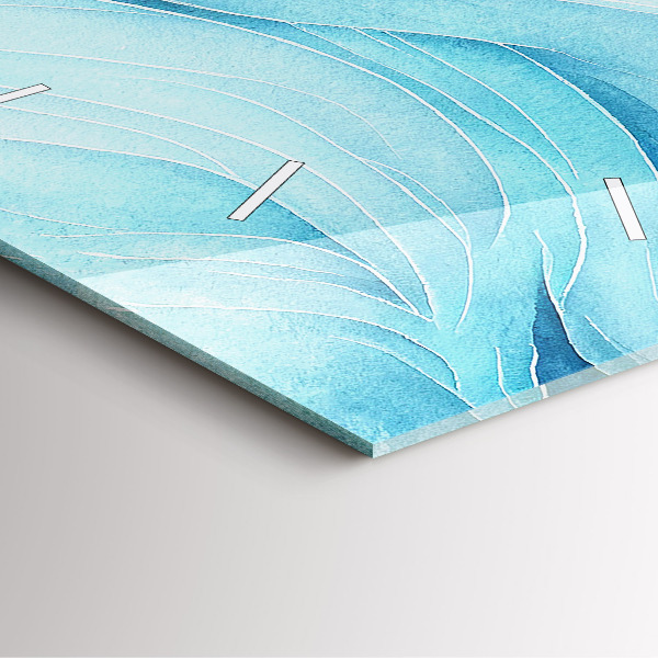 Čtvercové nástěnné hodiny Modré mraky