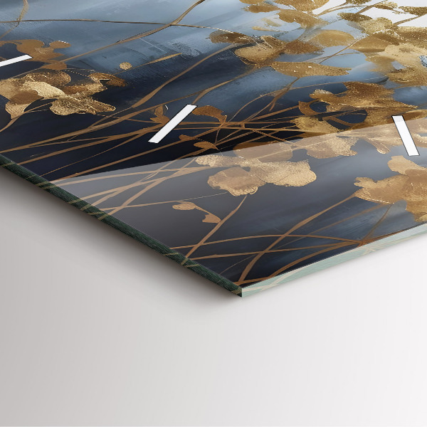 Čtvercové nástěnné hodiny Abstraktní květiny